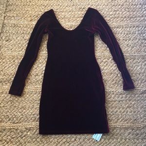 American Apparel Burgundy Body Con Dress